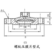 螺绞压膜片形式压力表