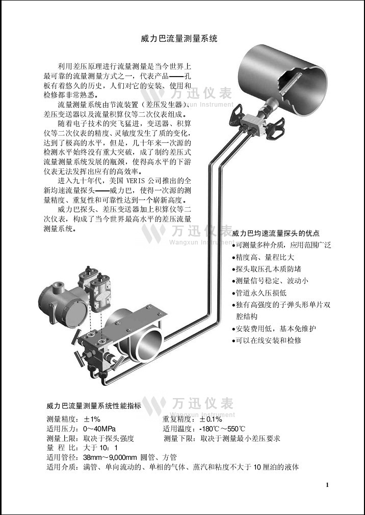 威力巴流量计说明书图（1）